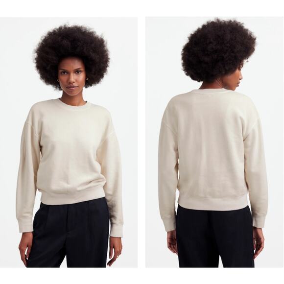 Madewell Sweaters - NWT Madewell The McCarren Midweight Crewneck Sweatshirt Parchment Size XL